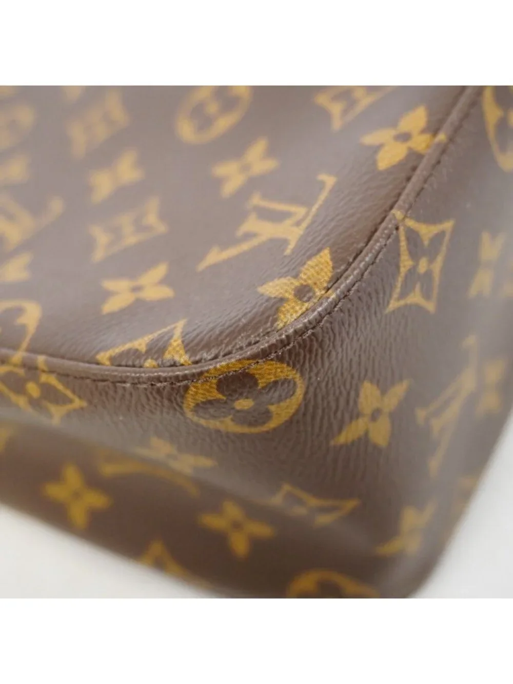 Louis Vuitton Shoulder Bag Monogram Looping MM Brown